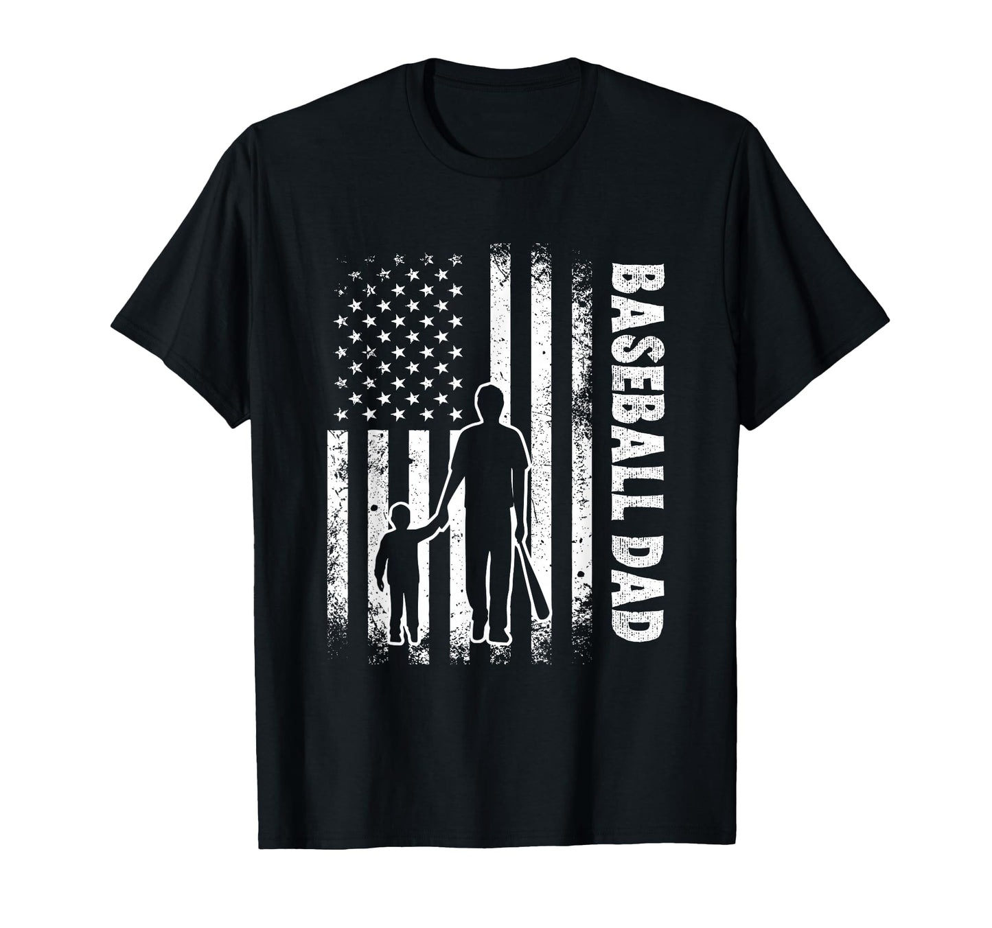 Baseball Dad Funny American Usa Flag 4Th T-Shirt - Novelty Apparel Unisex - T-Shirt, Sweatshirt, Hoodie