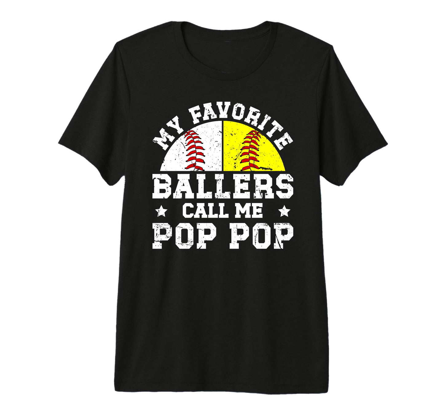 Mens Favorite Ballers Call Me Pop Pop T-Shirt - Trendy Graphic Men Women - T-Shirt, Sweatshirt, Hoodie