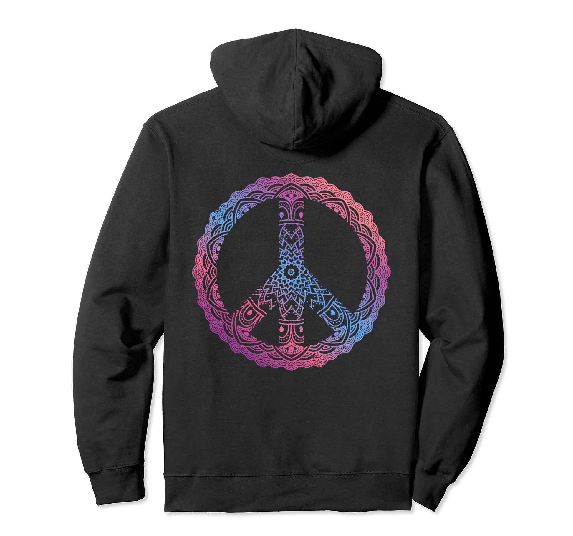 Purple Boho Yoga Ornate Mandala Peace Hoodie - Minimalist Print Men Women - T-Shirt, Sweatshirt, Hoodie