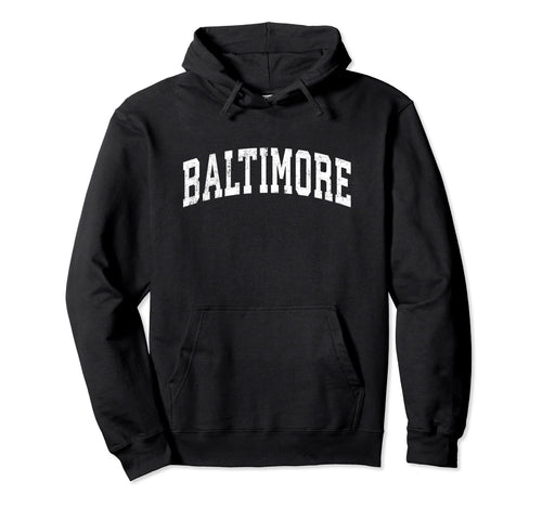 Baltimore Maryland Md Varsity Sports Hoodie - Fun Novelty Design Men Women - T-Shirt, Sweatshirt, Hoodie