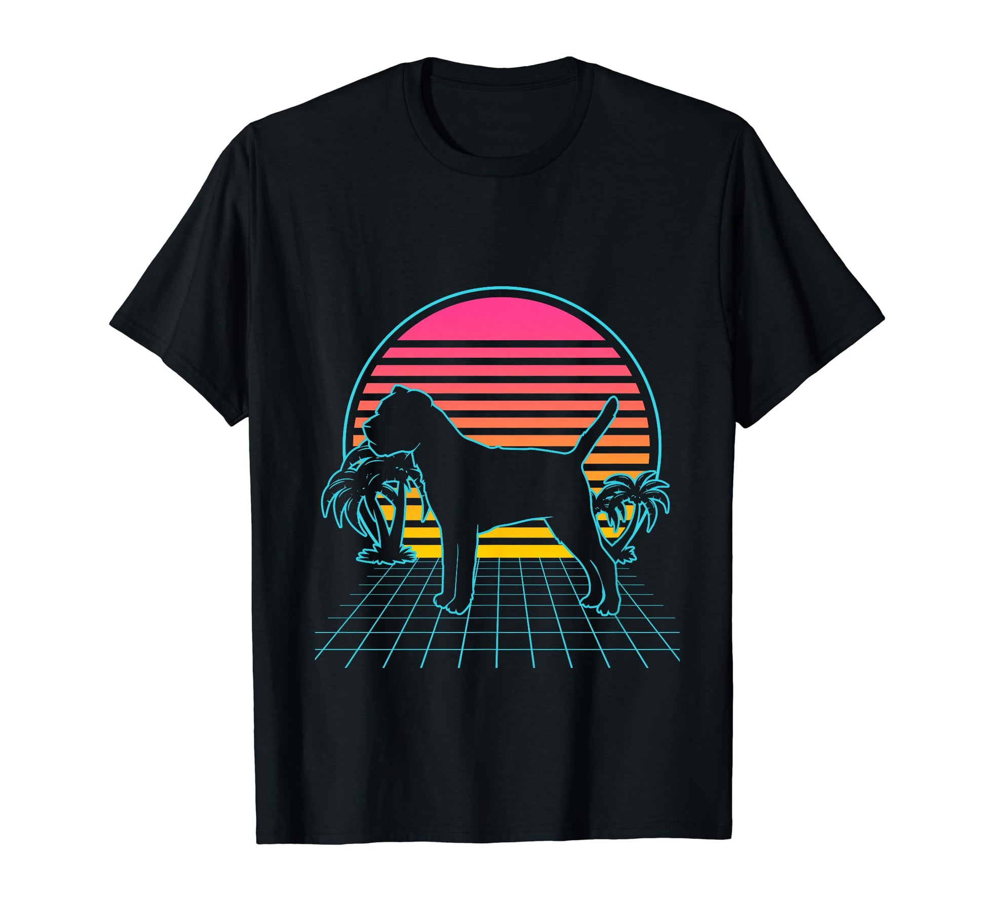 Border Terrier Dog 80S Vaporwave T-Shirt - Aesthetic Graphic Unisex - T-Shirt, Sweatshirt, Hoodie