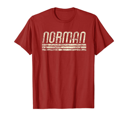 Norman Oklahoma Weathered Stripe T-Shirt - Graphic Print for Adults - T-Shirt, Sweatshirt, Hoodie