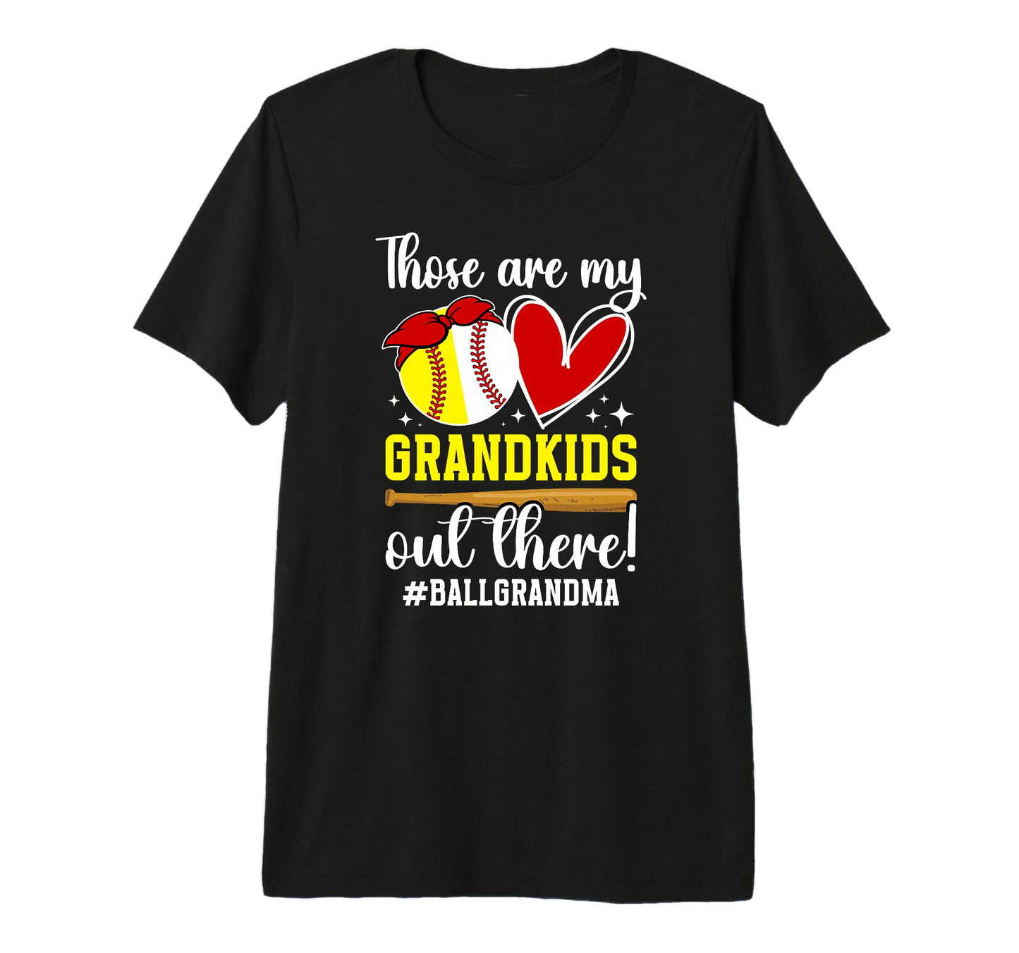 My Grandkids Ball Grandma Baseball T-Shirt - Aesthetic Graphic Unisex - T-Shirt, Sweatshirt, Hoodie