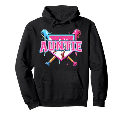 Baseball Drip Aunt Ice Cream Drip Auntie Hoodie - Unique Graphic Men Women - T-Shirt, Sweatshirt, Hoodie