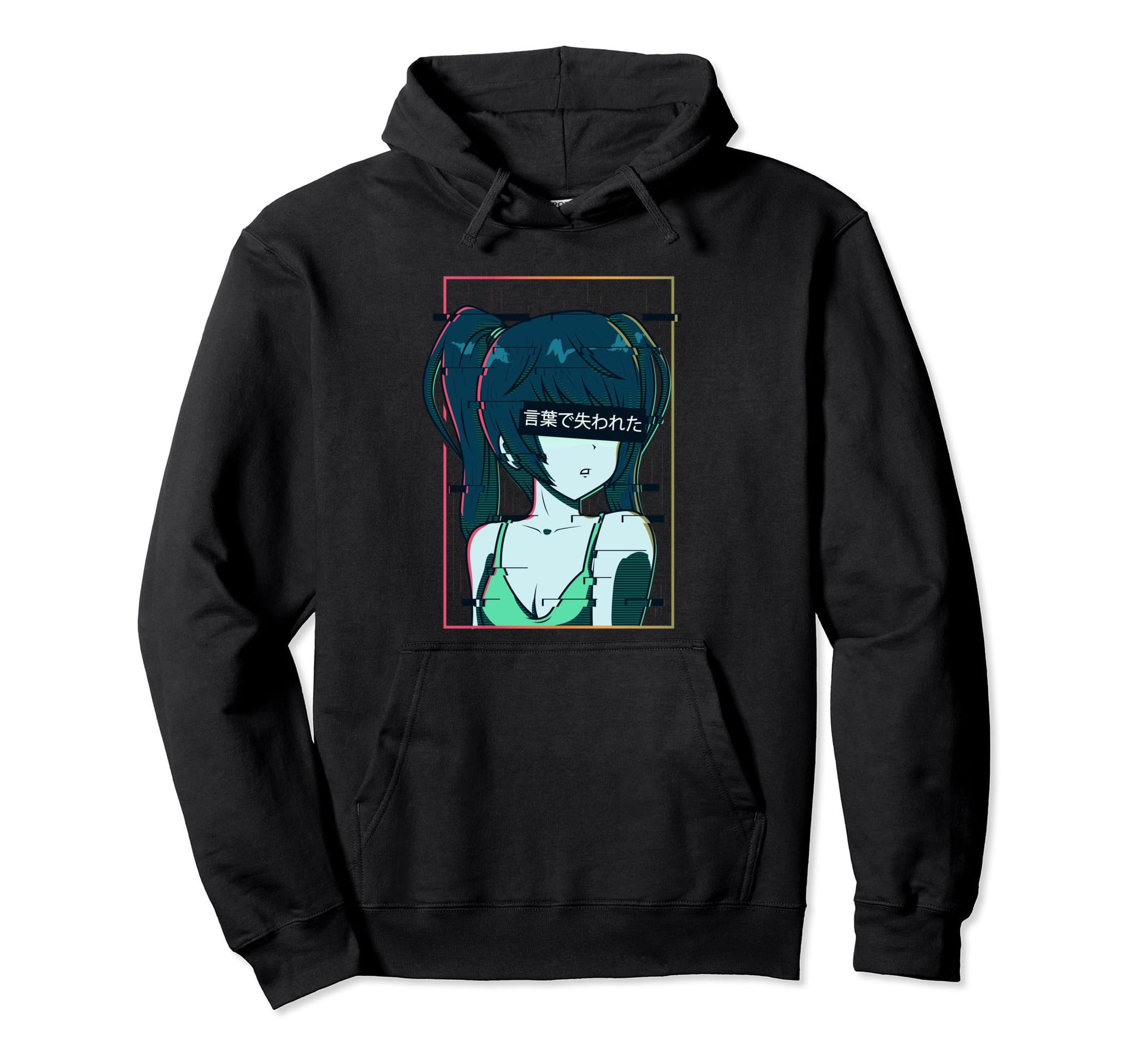 Aesthetic Vaporwave Shy Waifu Anime Hoodie - Minimalist Print for Adults - T-Shirt, Sweatshirt, Hoodie