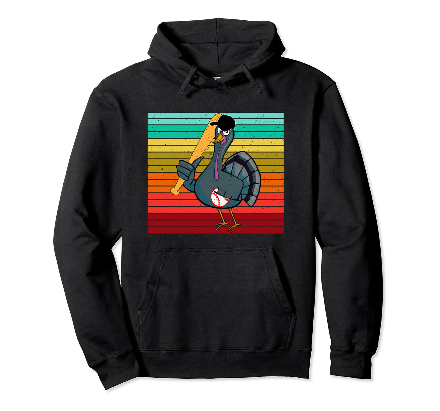 Happy Thanksgiving Baseball Funny Hoodie - Unique Graphic for Adults - T-Shirt, Sweatshirt, Hoodie