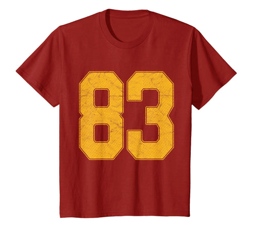 Number 83 Numbered Uniform Sports Team T-Shirt - Aesthetic Graphic Unisex - T-Shirt, Sweatshirt, Hoodie