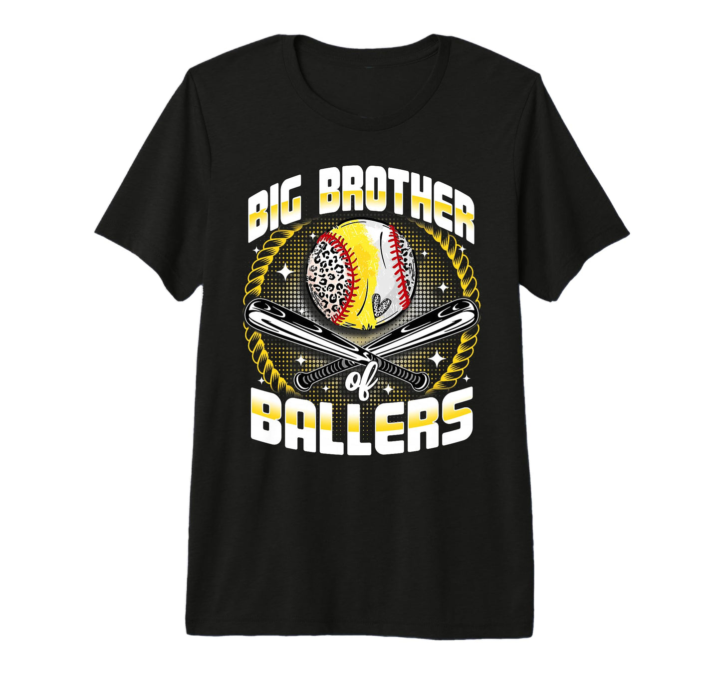 Baseball Softball Big Brother Ballers T-Shirt - Minimalist Print Unisex - T-Shirt, Sweatshirt, Hoodie