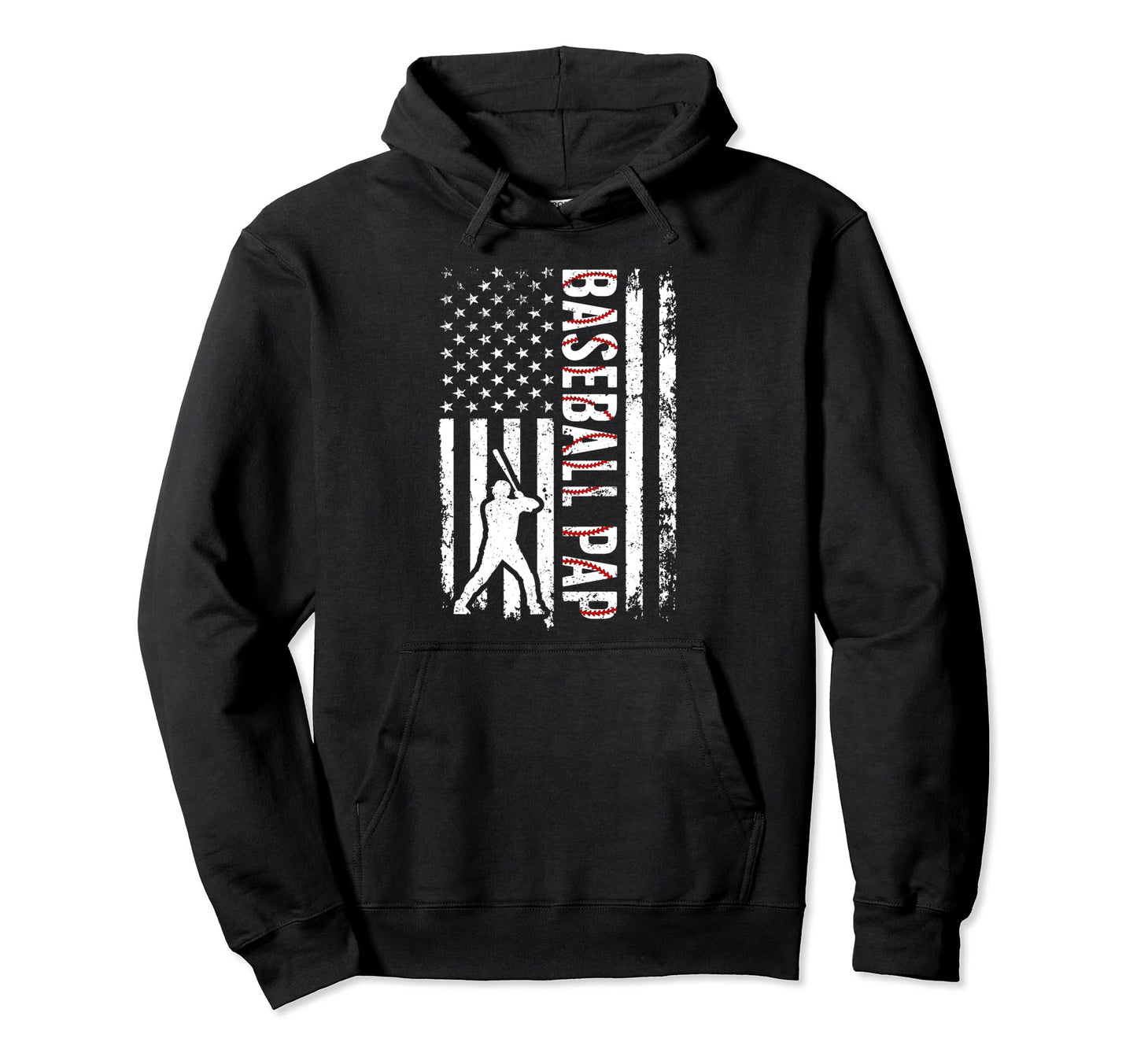 Baseball Pap Baseball Player Pap Us Flag Hoodie - Fun Novelty Design Unisex - T-Shirt, Sweatshirt, Hoodie