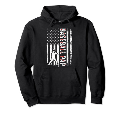 Baseball Pap Baseball Player Pap Us Flag Hoodie - Fun Novelty Design Unisex - T-Shirt, Sweatshirt, Hoodie