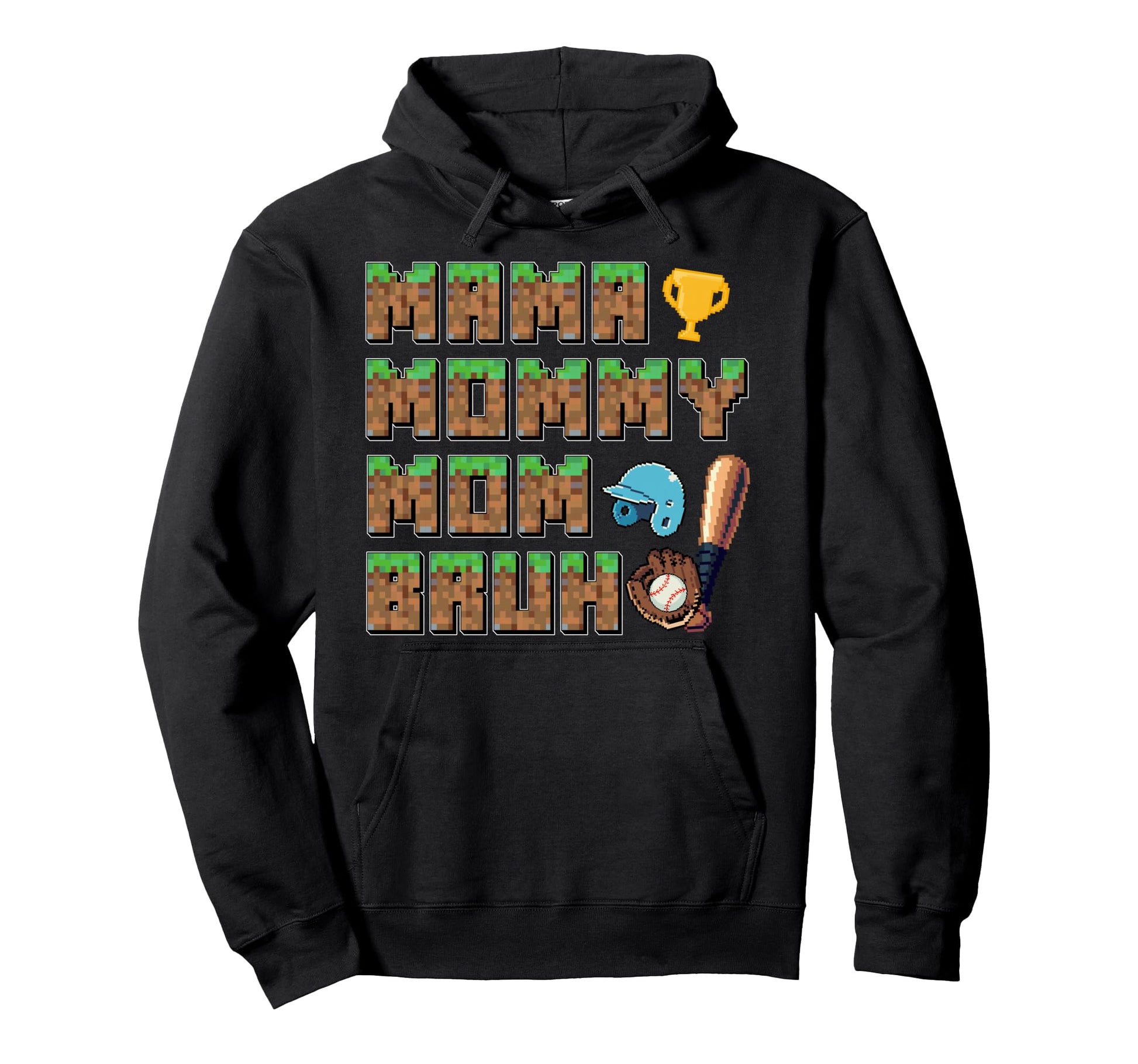 Mama Mommy Mom Bruh Mothers Day Pixel Hoodie - Aesthetic Graphic Unisex - T-Shirt, Sweatshirt, Hoodie