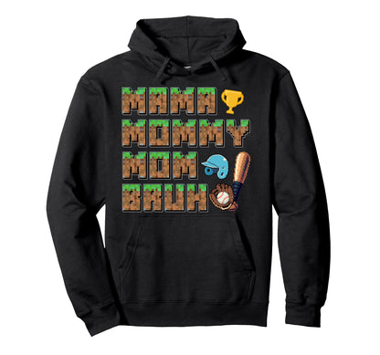 Mama Mommy Mom Bruh Mothers Day Pixel Hoodie - Aesthetic Graphic Unisex - T-Shirt, Sweatshirt, Hoodie