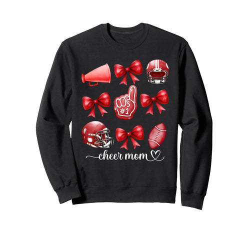 Football And Cheer Mom Football Sweatshirt - Custom Art Print Men Women - T-Shirt, Sweatshirt, Hoodie