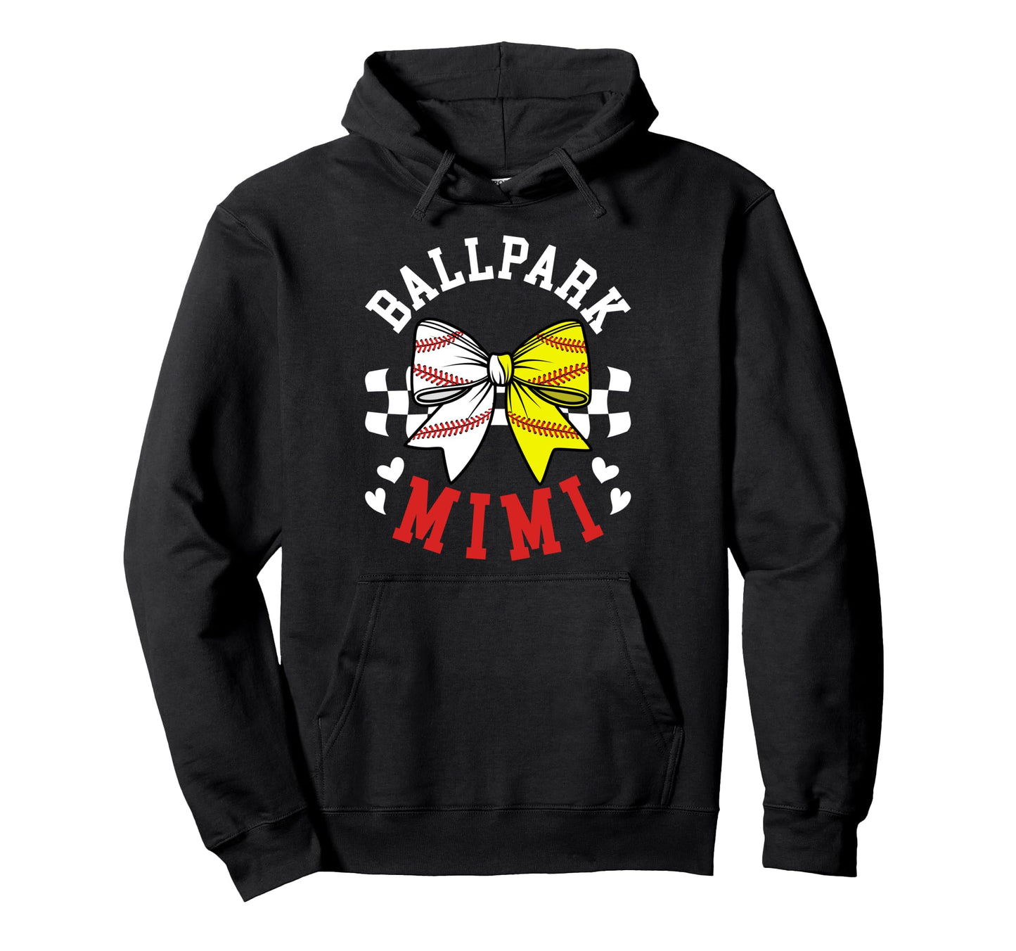 Ballpark Mimi Grandma Softball Hoodie - Casual Everyday Wear for Adults - T-Shirt, Sweatshirt, Hoodie
