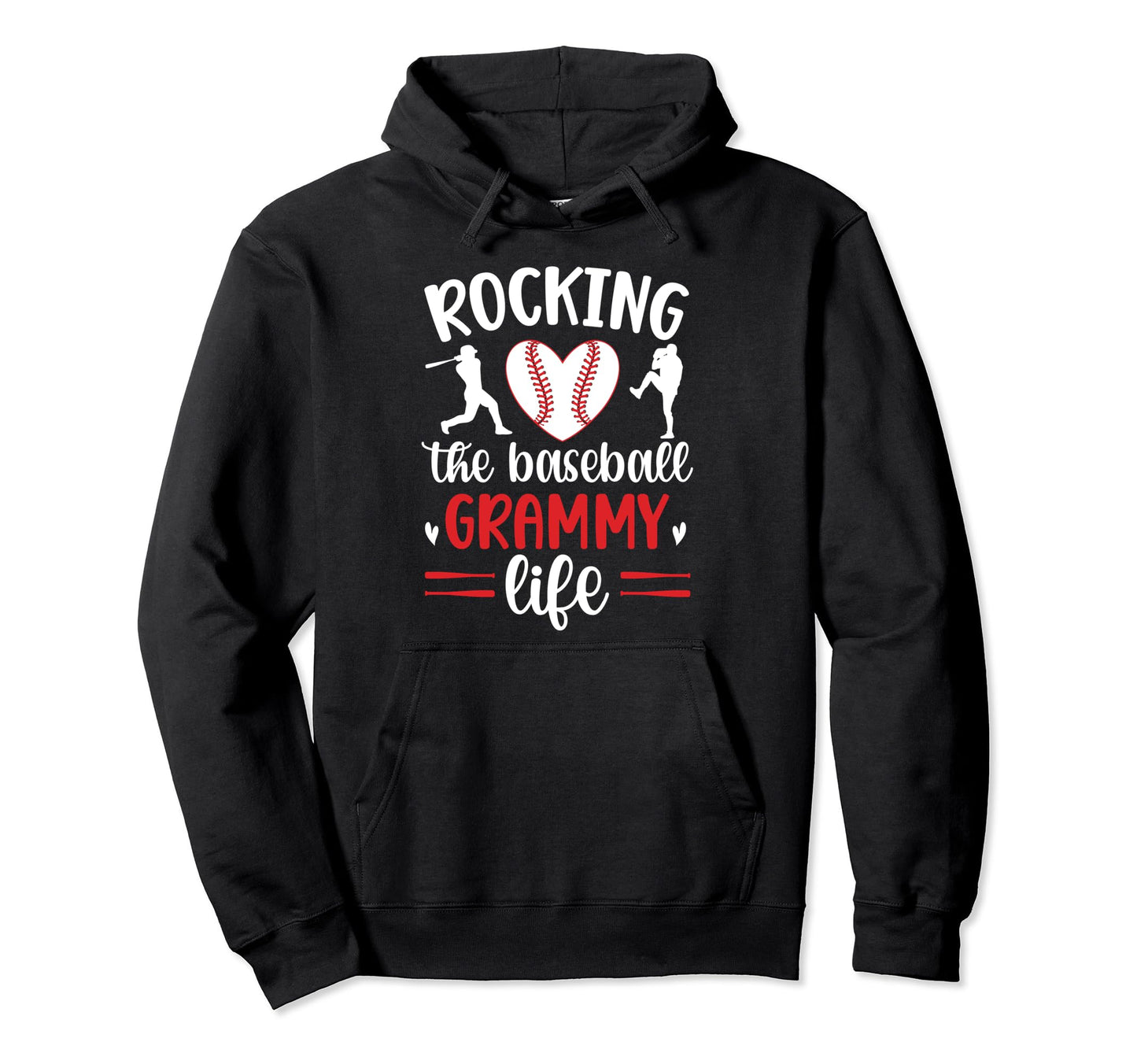 Rocking Baseball Grammy Life Grammy Hoodie - Trendy Graphic for Adults - T-Shirt, Sweatshirt, Hoodie