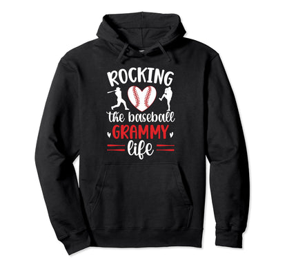 Rocking Baseball Grammy Life Grammy Hoodie - Trendy Graphic for Adults - T-Shirt, Sweatshirt, Hoodie