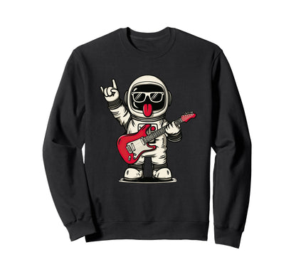 Funny Astronaut Rock And Roll Sweatshirt - Fun Novelty Design for Adults - T-Shirt, Sweatshirt, Hoodie