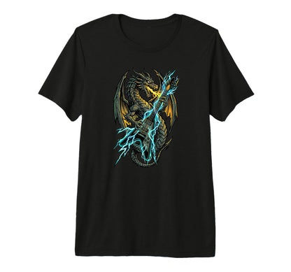 Dragon Playing Electric Guitar Rock And T-Shirt - Graphic Print Unisex - T-Shirt, Sweatshirt, Hoodie
