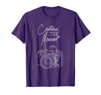 Capture Moment Camera Photography T-Shirt - Trendy Graphic Men Women - T-Shirt, Sweatshirt, Hoodie