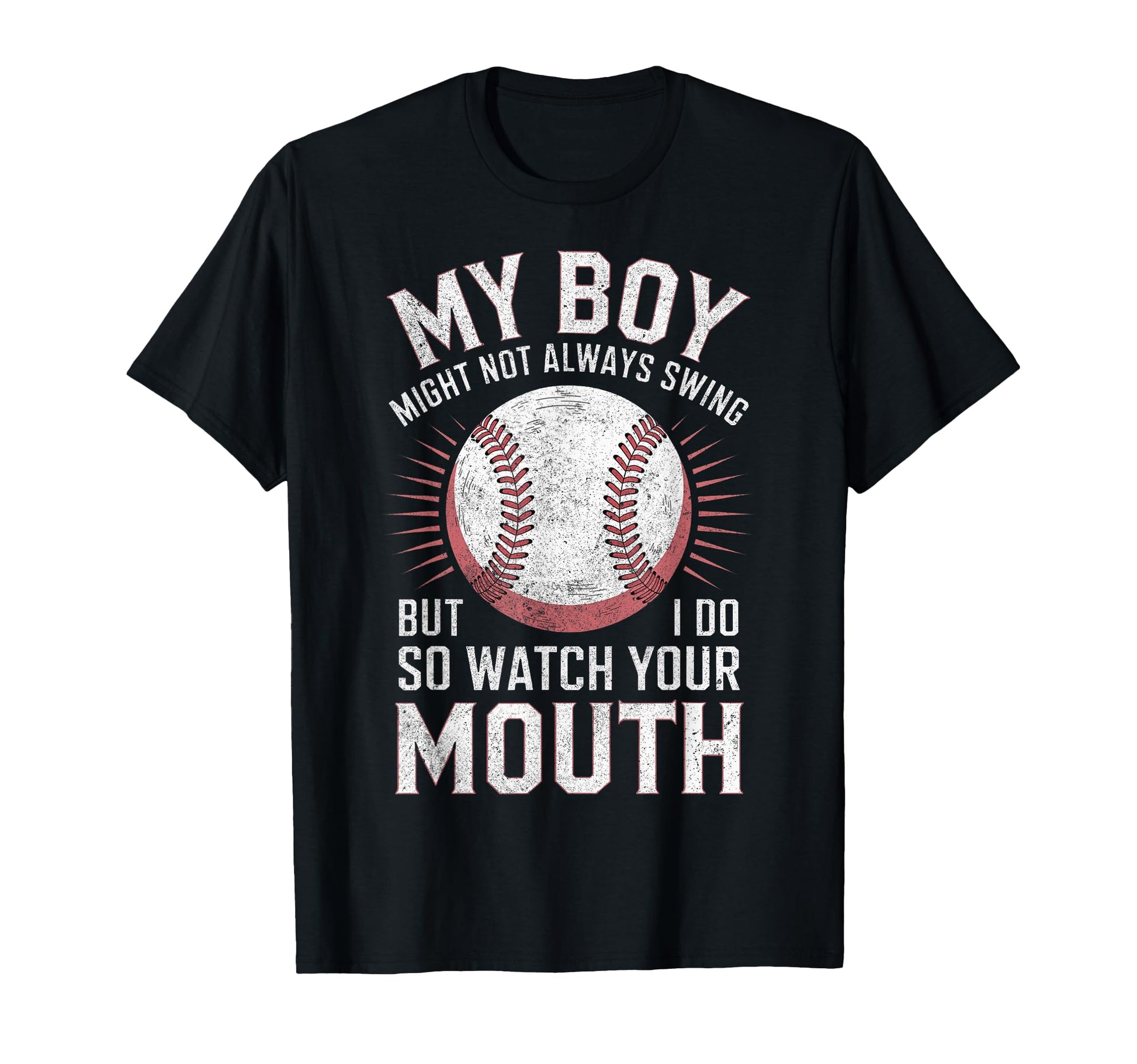My Might Not Always Swing Baseball Mom T-Shirt - Trendy Graphic Unisex - T-Shirt, Sweatshirt, Hoodie