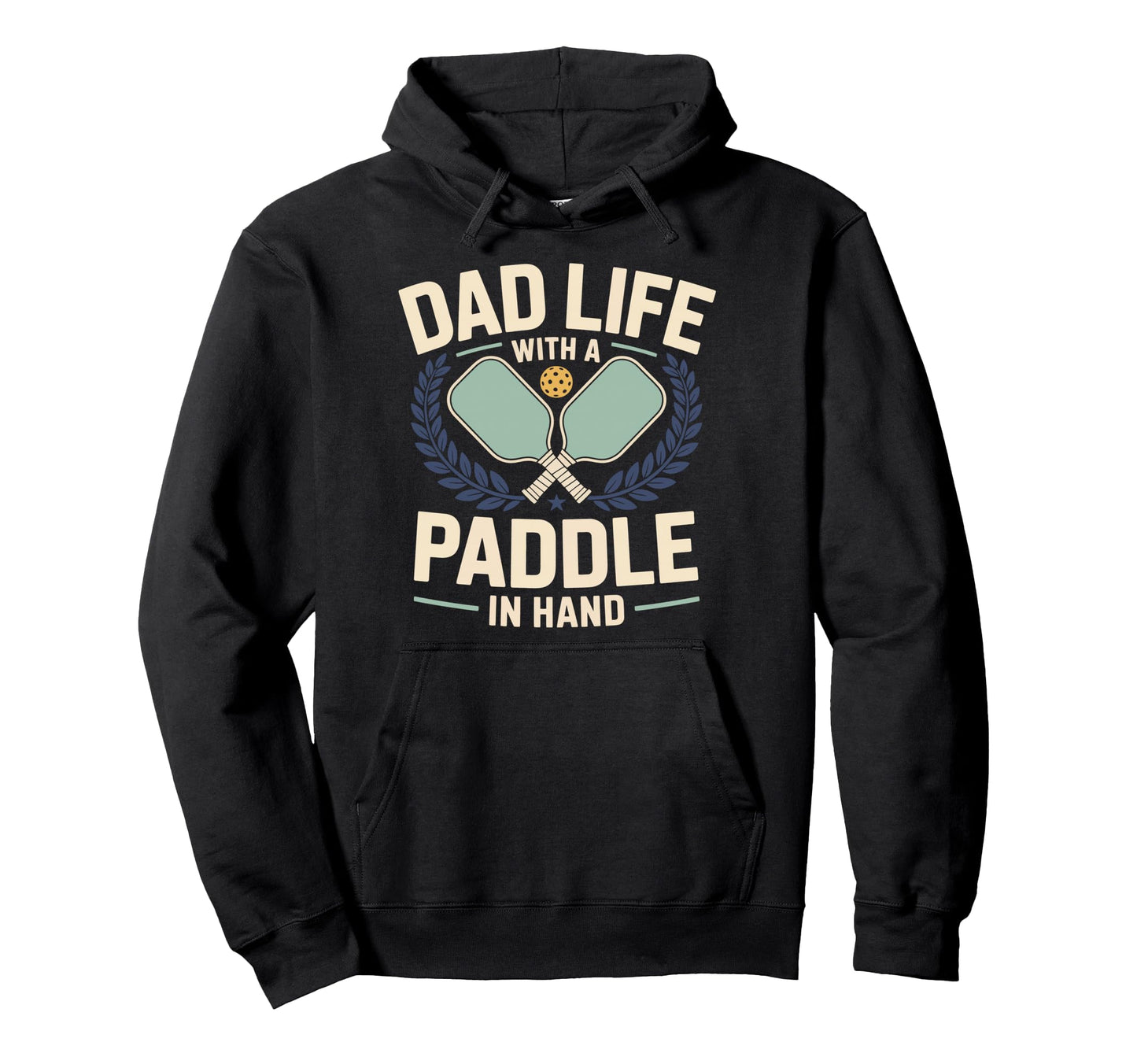 Pickleball Dad Papa Paddle Sport Coach Hoodie - Graphic Print Men Women - T-Shirt, Sweatshirt, Hoodie