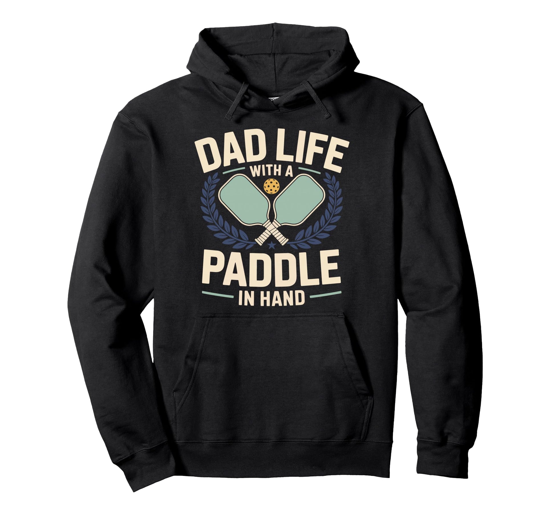 Pickleball Dad Papa Paddle Sport Coach Hoodie - Graphic Print Men Women - T-Shirt, Sweatshirt, Hoodie