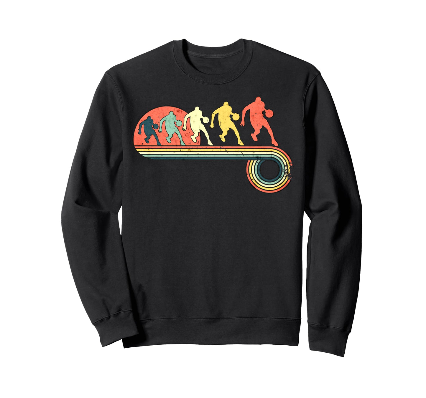 Basketball Player Sunset Rainbow Sweatshirt - Graphic Print Men Women - T-Shirt, Sweatshirt, Hoodie