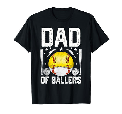 Dad Ballers Fathers Day Funny T-Shirt - Casual Everyday Wear for Adults - T-Shirt, Sweatshirt, Hoodie