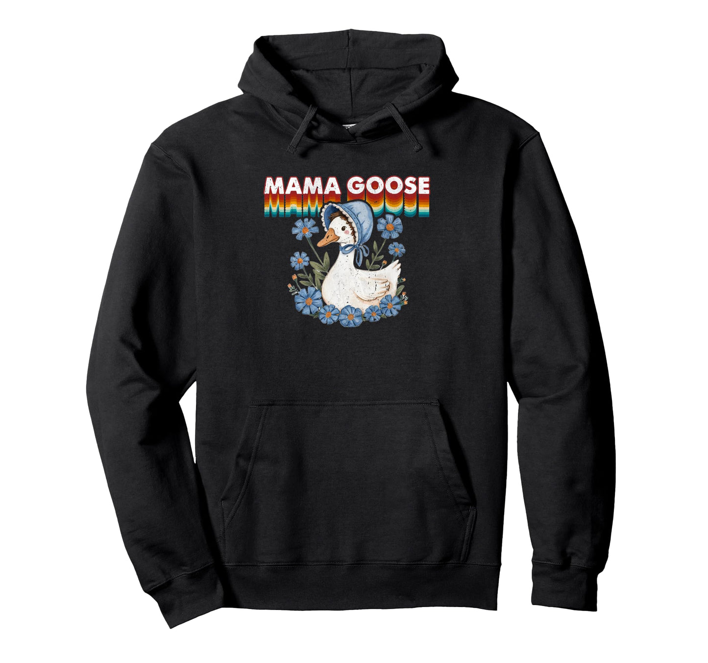 Mama Goose Floral Rainbow Vibe Hoodie - Minimalist Print Unisex - T-Shirt, Sweatshirt, Hoodie