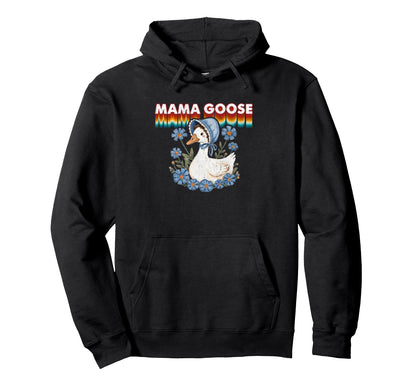 Mama Goose Floral Rainbow Vibe Hoodie - Minimalist Print Unisex - T-Shirt, Sweatshirt, Hoodie