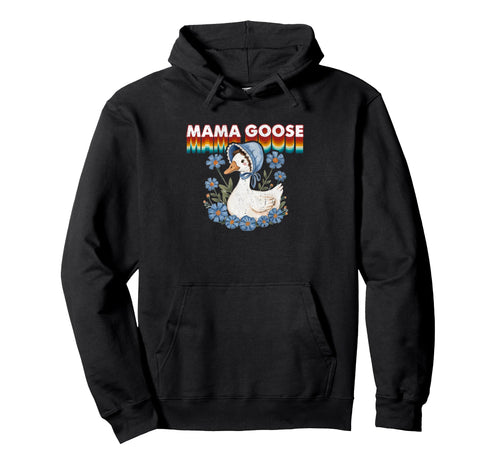 Mama Goose Floral Rainbow Vibe Hoodie - Minimalist Print Unisex - T-Shirt, Sweatshirt, Hoodie