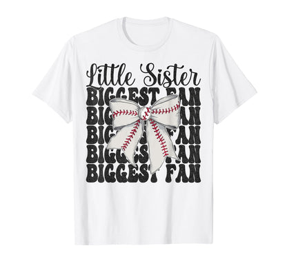 Baseball Sister Baseball Little T-Shirt - Aesthetic Graphic Men Women - T-Shirt, Sweatshirt, Hoodie