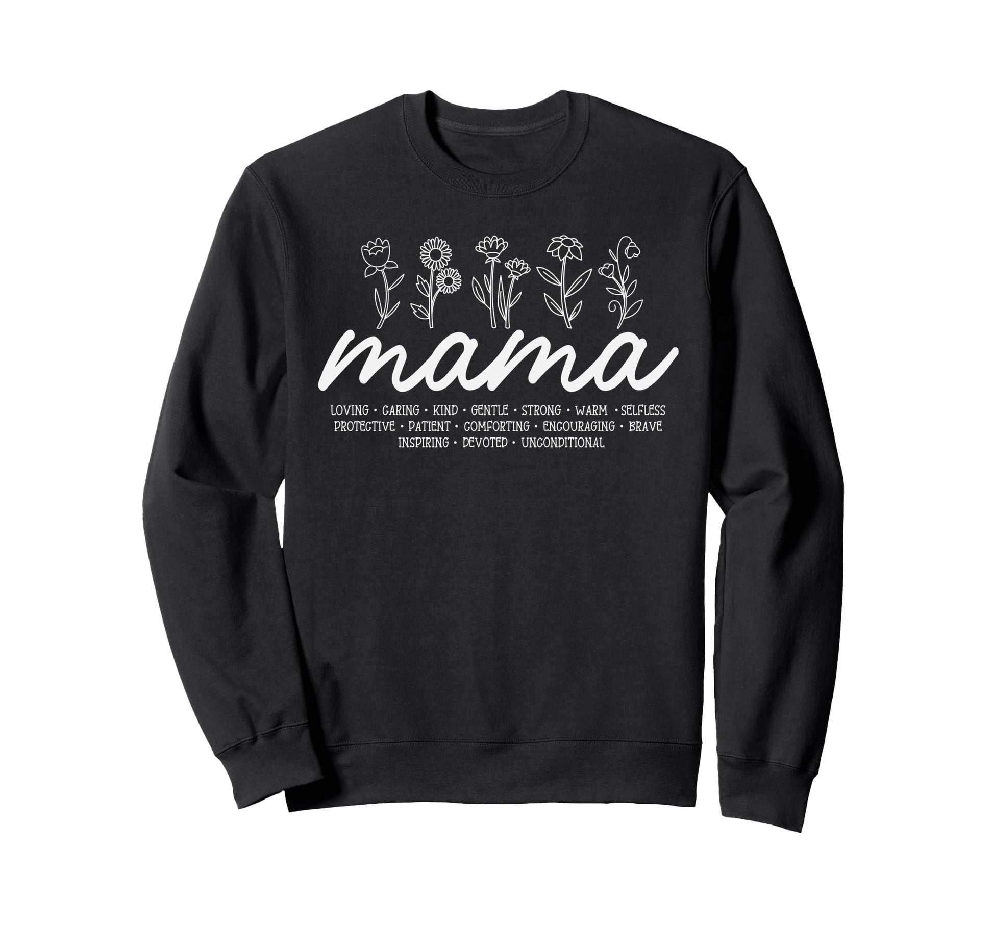 Mama Mothers Day Boho Floral Sweatshirt - Aesthetic Graphic for Adults - T-Shirt, Sweatshirt, Hoodie