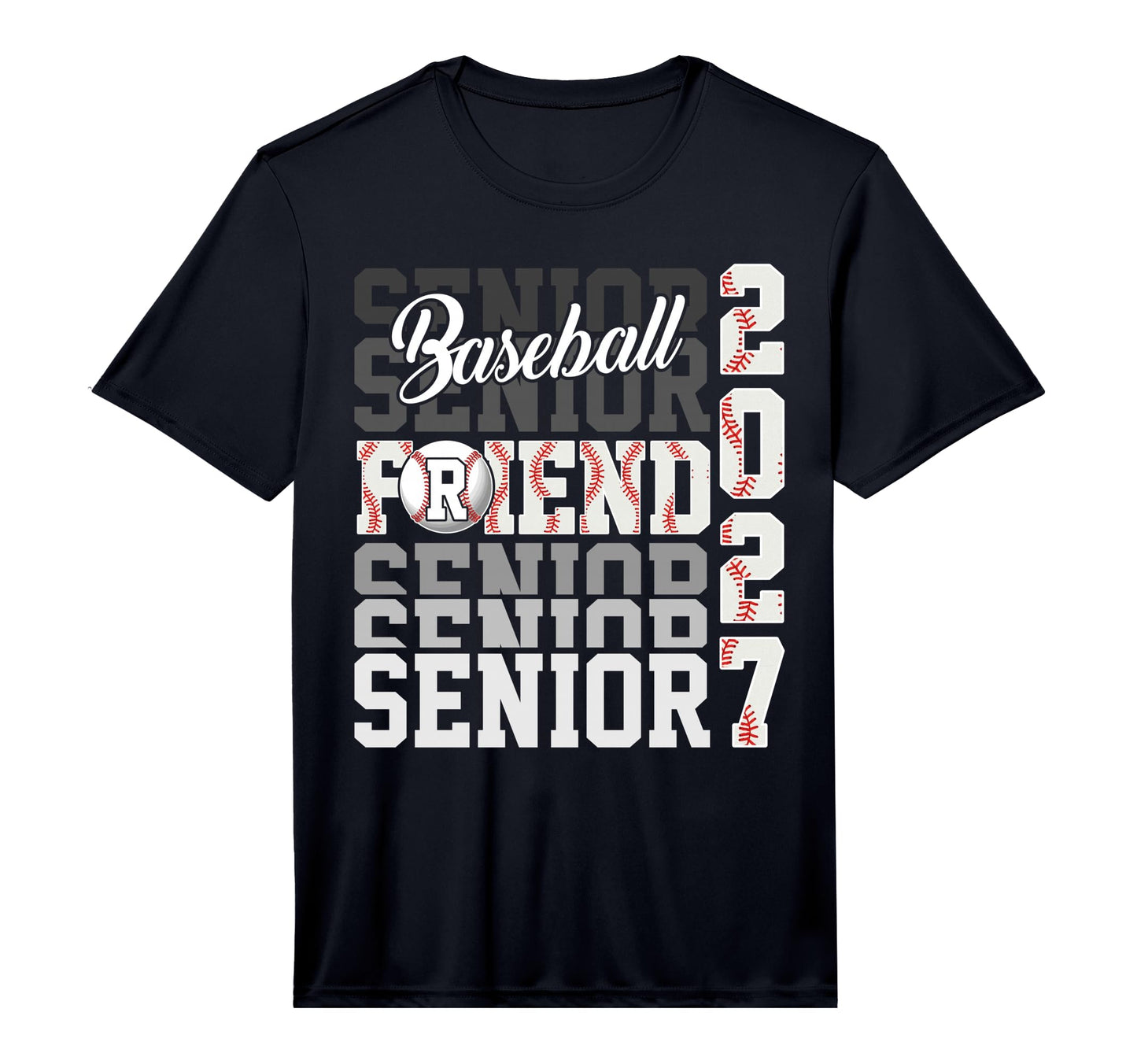 Senior 2027 Baseball Friend Proud T-Shirt - Aesthetic Graphic Men Women - T-Shirt, Sweatshirt, Hoodie