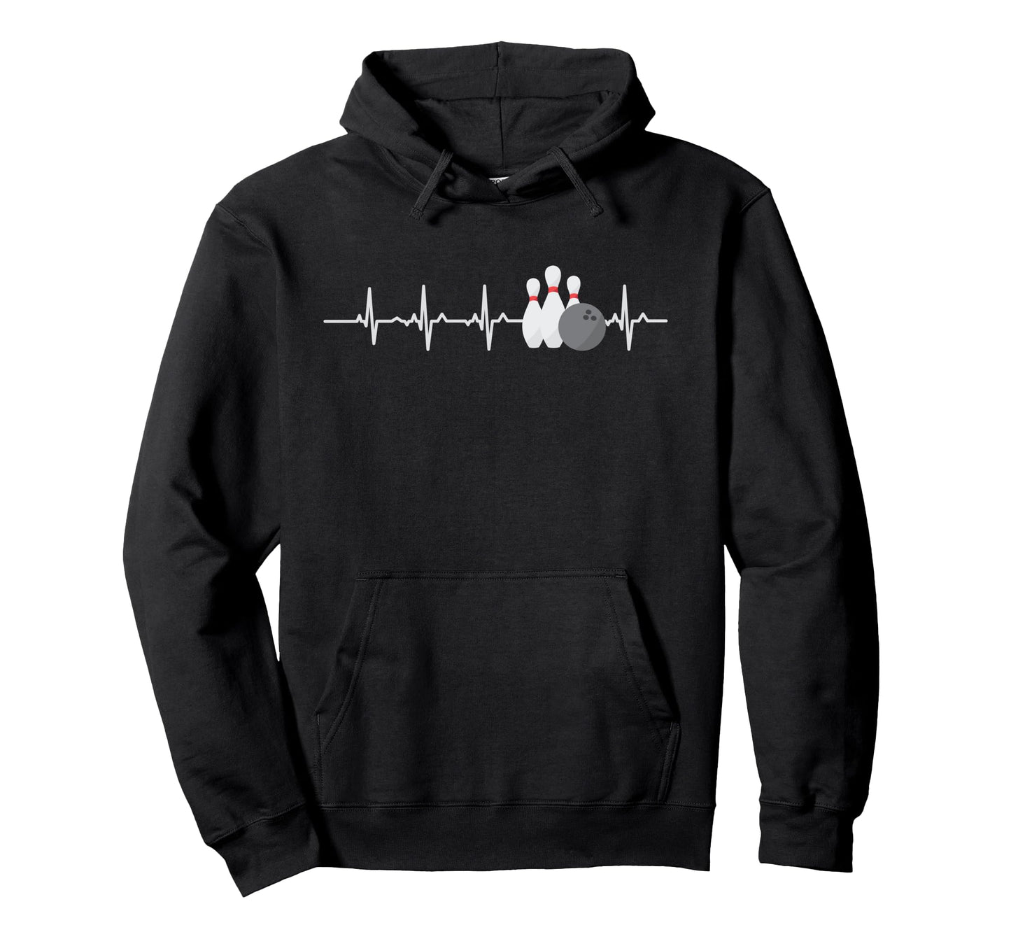 Bowling Heartbeat Funny Bowler Hoodie - Casual Everyday Wear Men Women - T-Shirt, Sweatshirt, Hoodie