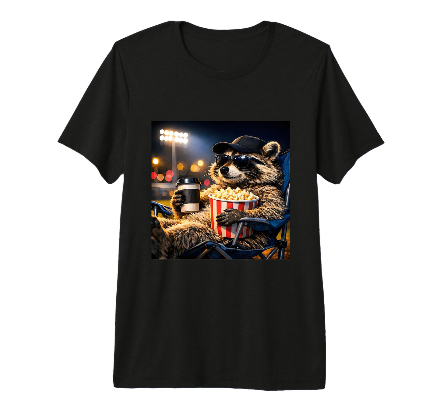 Raccoon Funny Baseball Night From Dad T-Shirt - Unique Graphic for Adults - T-Shirt, Sweatshirt, Hoodie