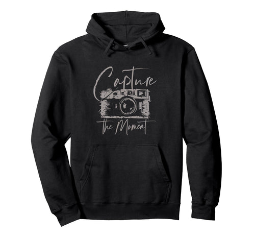 Capture Moment Photography Camera Photo Hoodie - Graphic Print for Adults - T-Shirt, Sweatshirt, Hoodie