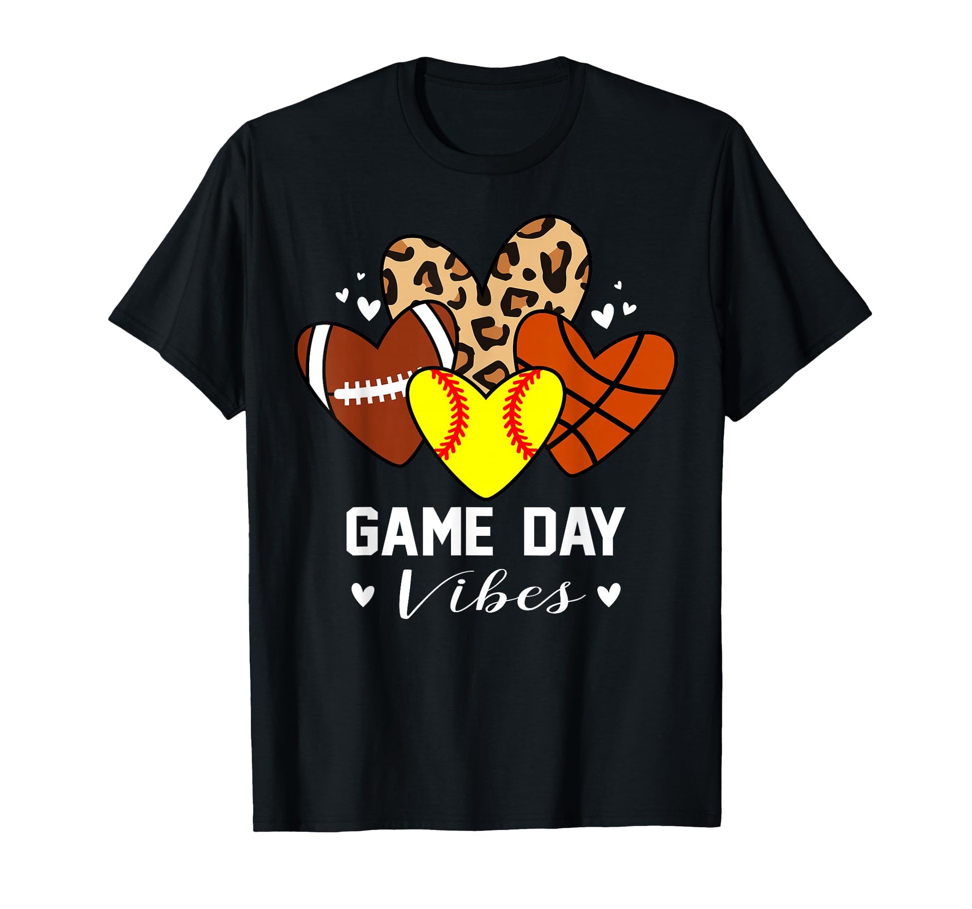 Game Day Vibes Funny Softball Football T-Shirt - Trendy Graphic for Adults - T-Shirt, Sweatshirt, Hoodie