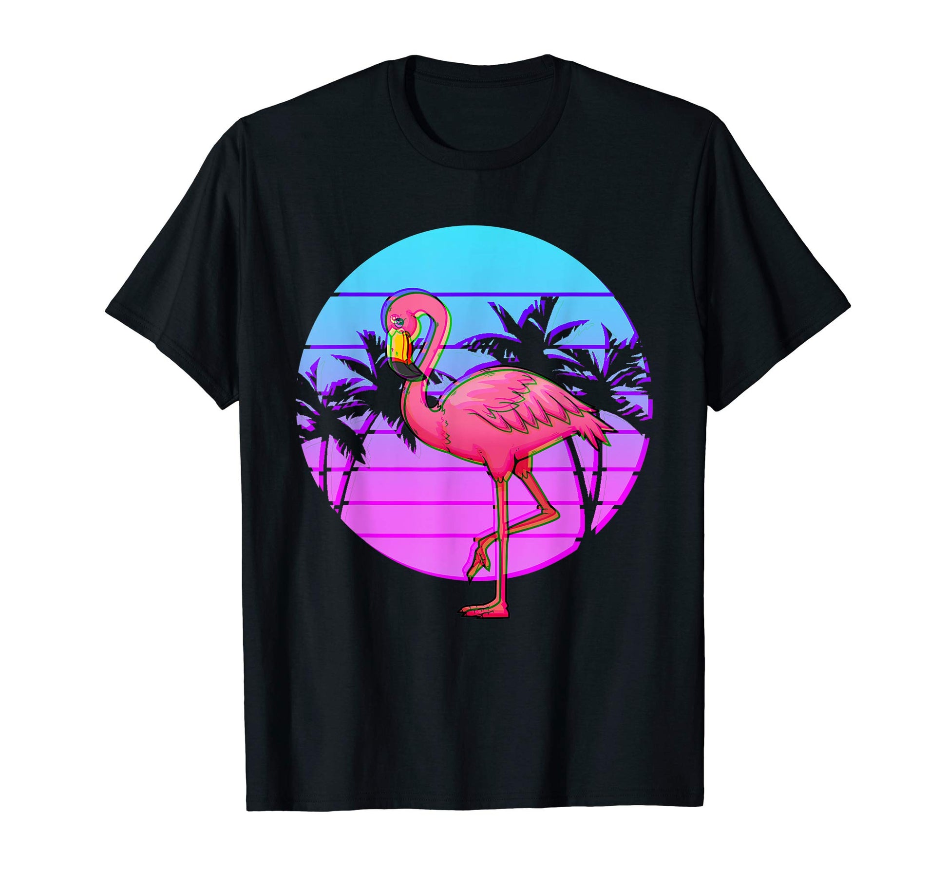 80S Flamingo Japanese Otaku T-Shirt - Fun Novelty Design Men Women - T-Shirt, Sweatshirt, Hoodie