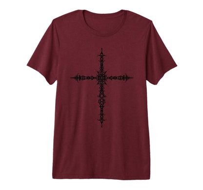Y2K 90S Goth Cross Emo Alt Grunge Tri T-Shirt - Unique Graphic Men Women - T-Shirt, Sweatshirt, Hoodie