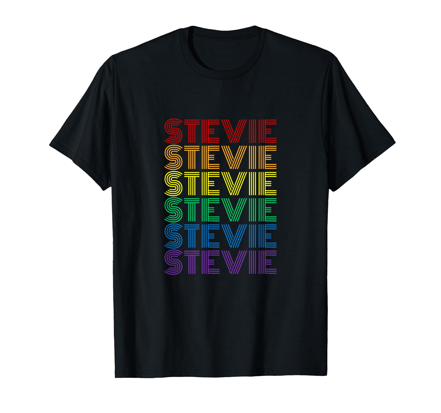 Stevie Rainbow Name T-Shirt - Aesthetic Graphic Men Women - T-Shirt, Sweatshirt, Hoodie