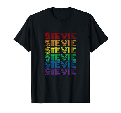 Stevie Rainbow Name T-Shirt - Aesthetic Graphic Men Women - T-Shirt, Sweatshirt, Hoodie