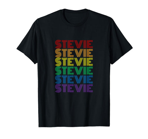 Stevie Rainbow Name T-Shirt - Aesthetic Graphic Men Women - T-Shirt, Sweatshirt, Hoodie