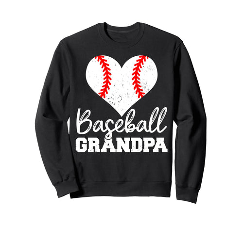 Baseball Grandpa Heart Funny Baseball Sweatshirt - Custom Art Print Unisex - T-Shirt, Sweatshirt, Hoodie