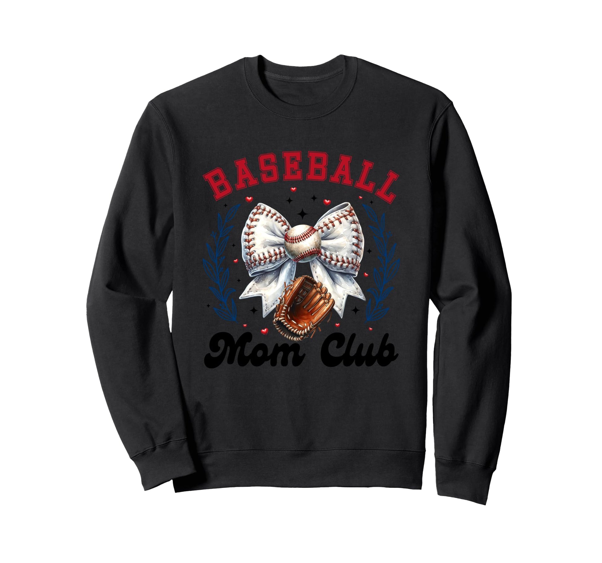 Baseball Mom Club Enthusiastic Support Sweatshirt - Unique Graphic Unisex - T-Shirt, Sweatshirt, Hoodie