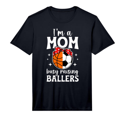 Mens Im Mom Busy Raising Ballers T-Shirt - Minimalist Print for Adults - T-Shirt, Sweatshirt, Hoodie