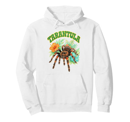 Tarantula Groovy Floral Tarantula Hoodie - Casual Everyday Wear for Adults - T-Shirt, Sweatshirt, Hoodie
