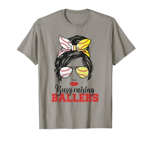 Busy Raising Ballers Baseball T-Shirt - Custom Art Print for Adults - T-Shirt, Sweatshirt, Hoodie
