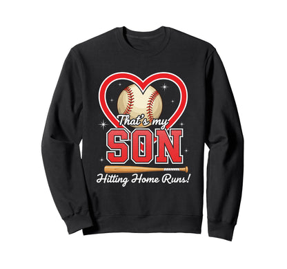 Proud Baseball Parent Son Player Fan Sweatshirt - Aesthetic Graphic Unisex - T-Shirt, Sweatshirt, Hoodie