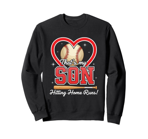 Proud Baseball Parent Son Player Fan Sweatshirt - Aesthetic Graphic Unisex - T-Shirt, Sweatshirt, Hoodie